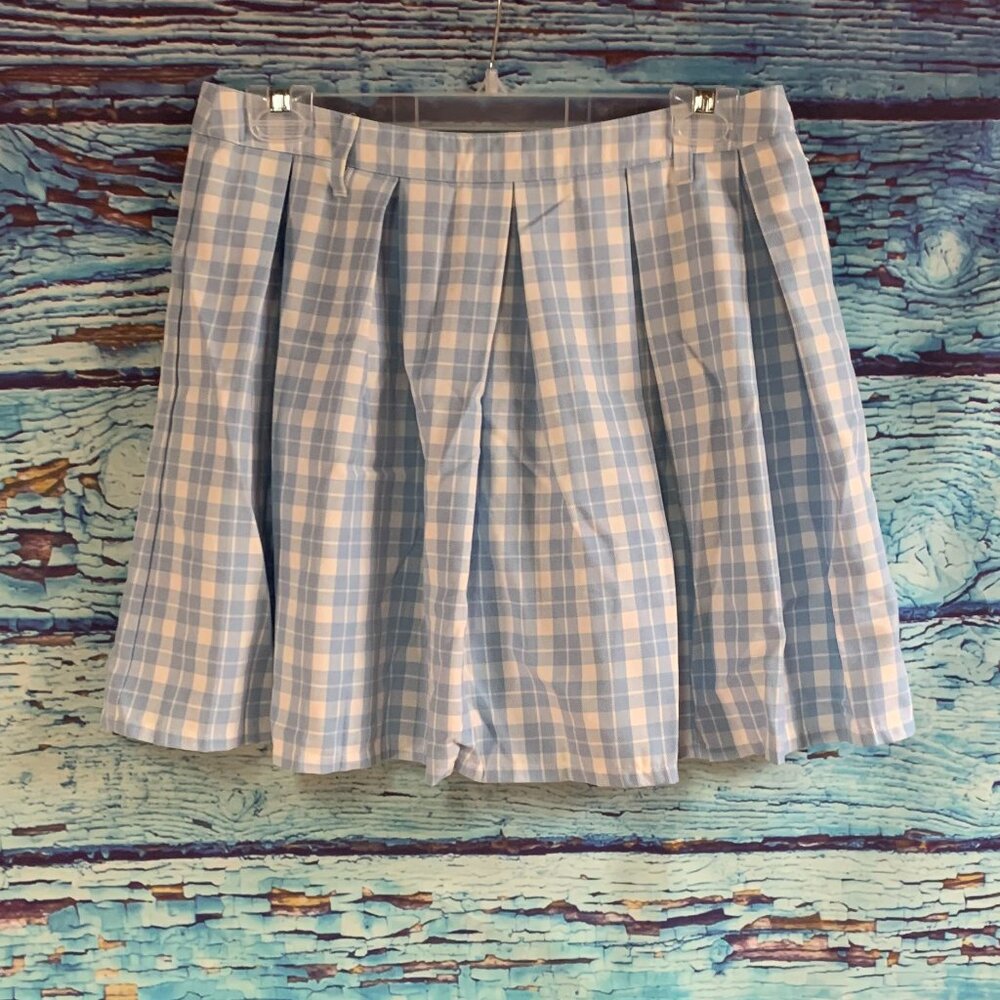 Sweet Society Plaid Pleated Mini Skirt